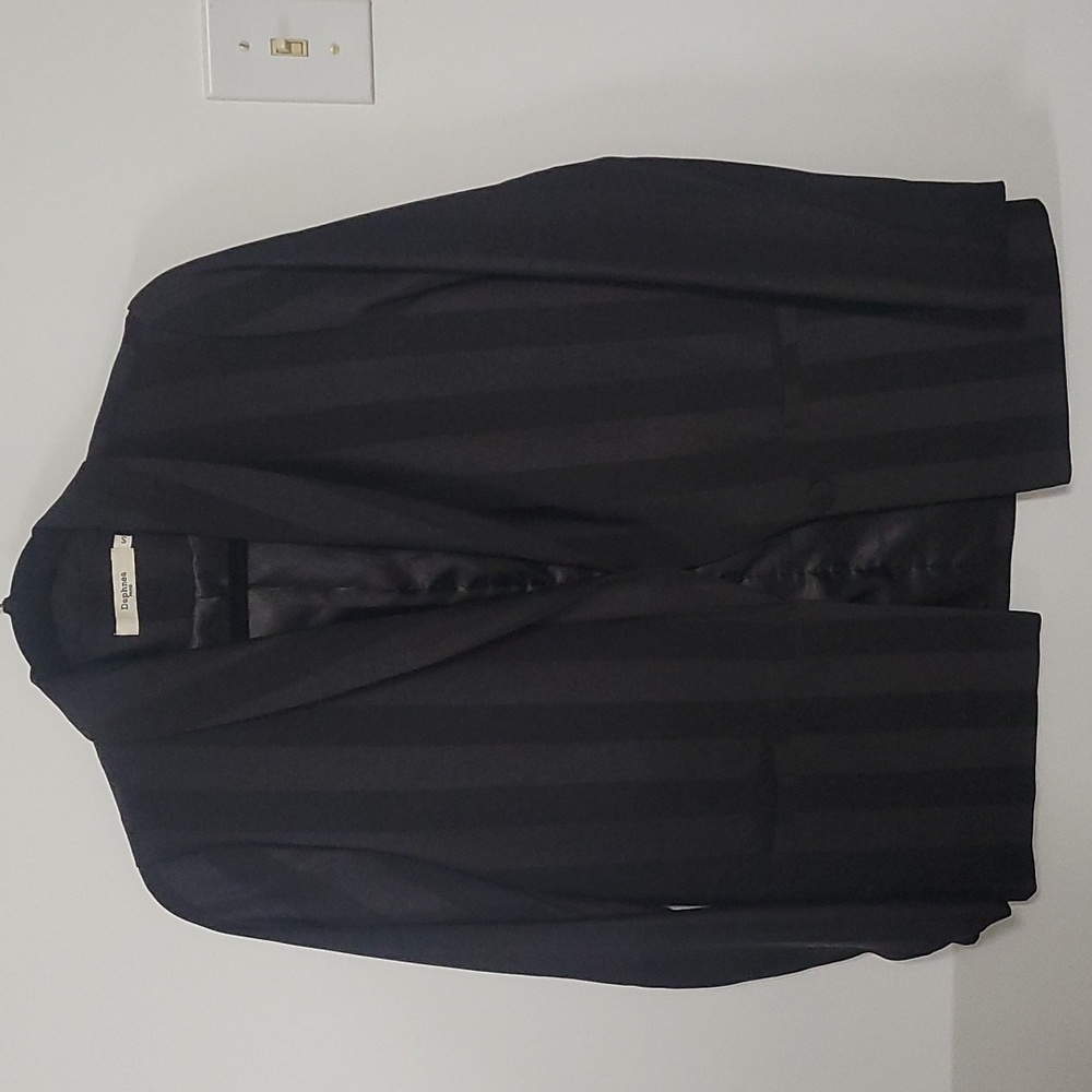 Black striped blazer S